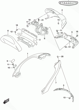 PILLION RIDER HANDLE (AN650ZL6 E33)