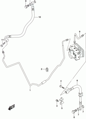 REAR BRAKE HOSE (UH200AL6 P33)