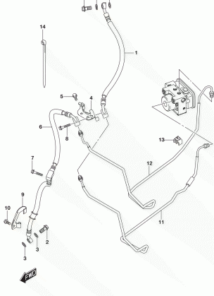 FRONT BRAKE HOSE (UH200AL6 P28)