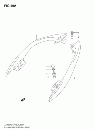 PILLION RIDER HANDLE (SIDE)(MODEL K4)