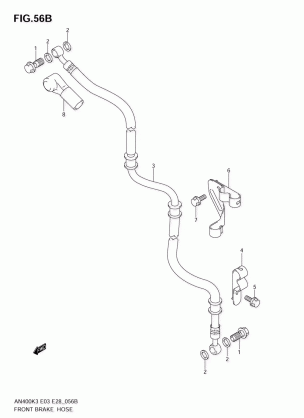 FRONT BRAKE HOSE (AN400SK5 / SK6)