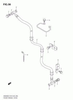 FRONT BRAKE HOSE (MODEL K3)