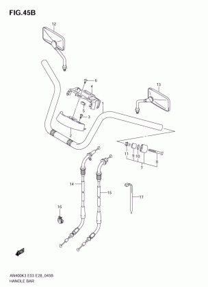 HANDLEBAR (AN400SK5 / SK6)