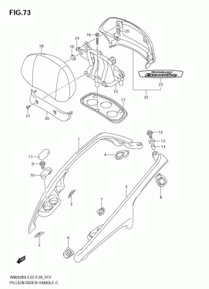 PILLION RIDER HANDLE (AN650AK6 / AK7)