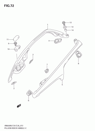 PILLION RIDER HANDLE (AN650K6 / K7)