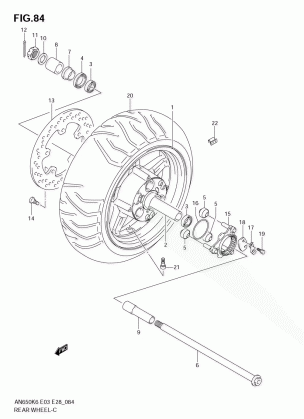 REAR WHEEL (AN650K6 / K7)