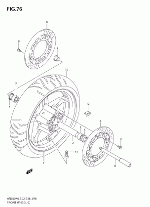 FRONT WHEEL (AN650K6 / K7)