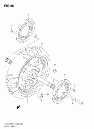 FRONT WHEEL (AN650K3)