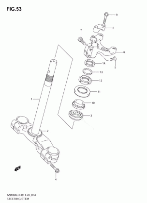 STEERING STEM (AN400K3 / K4 / K5 / K6)