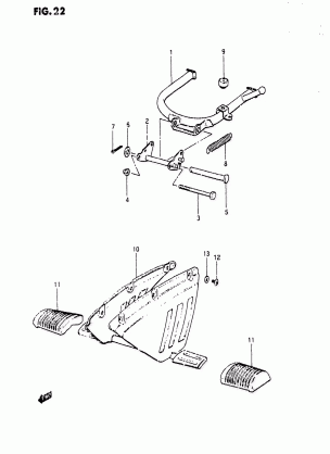 CENTER STAND-FOOTREST