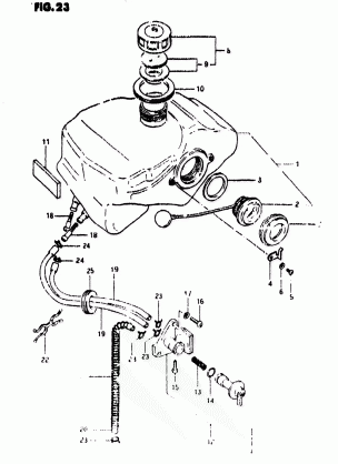 FUEL TANK (MODEL X : ~F.NO.3101002)