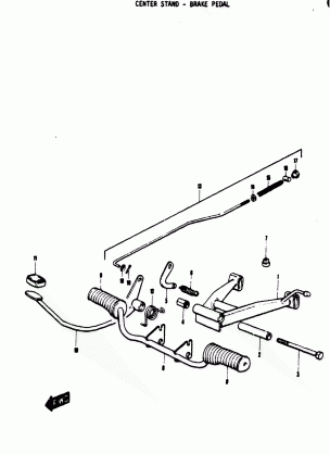 CENTER STAND - BRAKE PEDAL