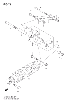 REAR CUSHION LEVER (AN400ZAL3 E28)