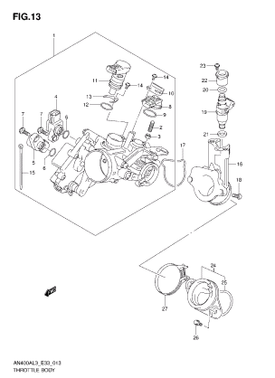 THROTTLE BODY (AN400ZAL3 E28)
