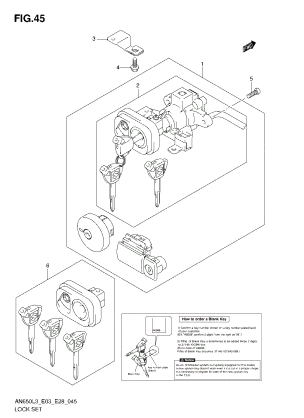 LOCK SET (AN650L3 E03)