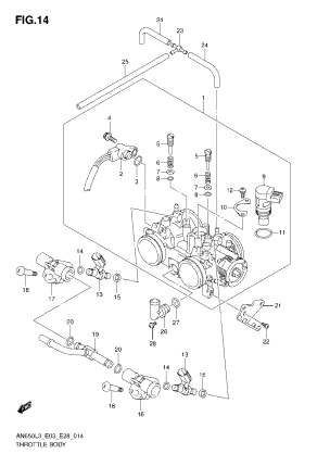 THROTTLE BODY (AN650ZL3 E28)