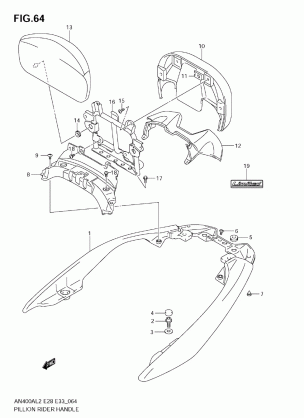 PILLION RIDER HANDLE (AN400ZA L2 E28)