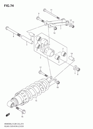 REAR CUSHION LEVER (AN400ZA L2 E28)