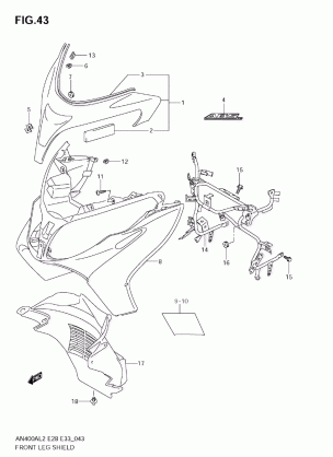 FRONT LEG SHIELD (AN400ZA L2 E28)