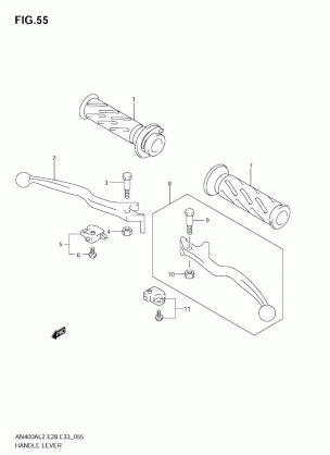 HANDLE LEVER (AN400A L2 E33)