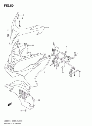 FRONT LEG SHIELD (AN400ZA L1 E33)