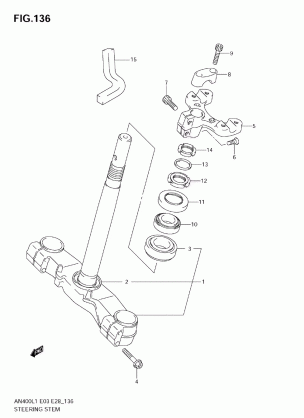 STEERING STEM (AN400A L1 E33)