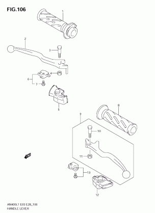 HANDLE LEVER (AN400 L1 E33)