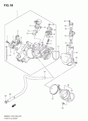 THROTTLE BODY (AN400A L1 E33)