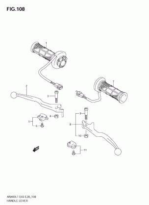 HANDLE LEVER (AN400ZA L1 E28)