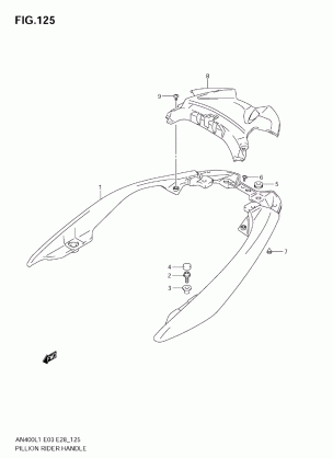 PILLION RIDER HANDLE (AN400 L1 E33)