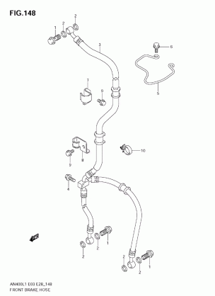 FRONT BRAKE HOSE (AN400 L1 E3)