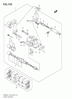 REAR CALIPER (AN400 L1 E33)