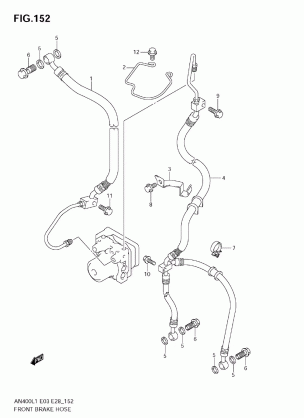 FRONT BRAKE HOSE (AN400ZA L1 E33)