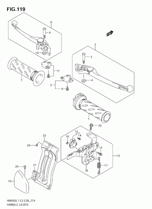 HANDLE LEVER (AN650A L1 E33)