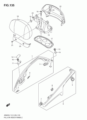 PILLION RIDER HANDLE (AN650A L1 E28)