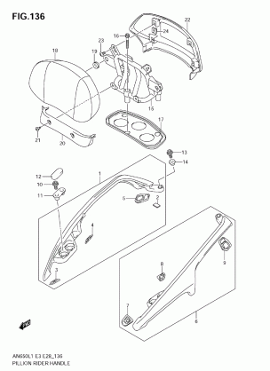 PILLION RIDER HANDLE (AN650A L1 E33)