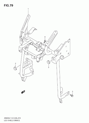 LEG SHIELD BRACE (AN650 L1 E33)