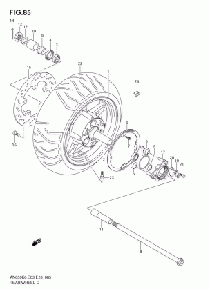 REAR WHEEL (AN650AK6 / AK7)