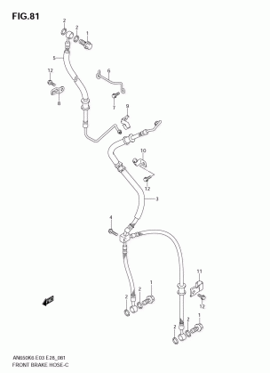 FRONT BRAKE HOSE (AN650AK6 / AK7)