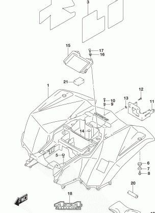 REAR FENDER (LT-A400FL5 P33)