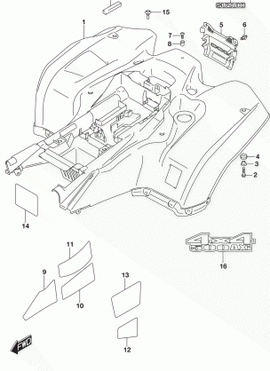 REAR FENDER (LT-A500XZL5 P28)