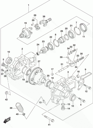 FINAL BEVEL GEAR (FRONT) (LT-A400FL5 P28)