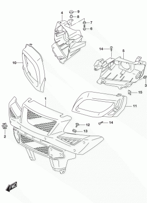 FRONT GRILLE (LT-A500XZL5 P33)