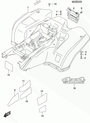REAR FENDER (LT-A500XPL5 P33)