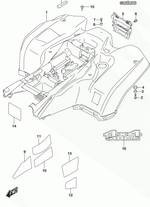 REAR FENDER (LT-A500XPZL5 P33)