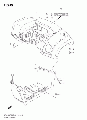 REAR FENDER (MODEL K3)