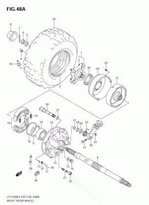 RIGHT REAR WHEEL (MODEL K4 / K5)