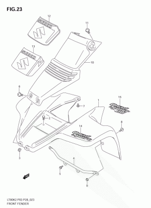 FRONT FENDER (MODEL K2 / K3 / K4)