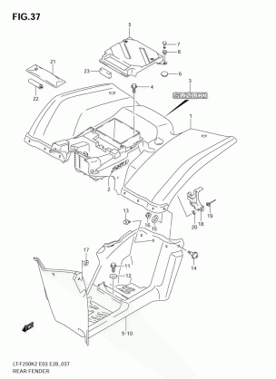 REAR FENDER (MODEL K2 / K3 / K4)