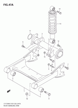 REAR SWINGINGARM (MODEL K5 / K6)